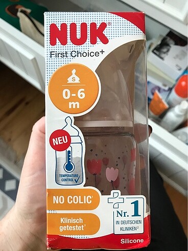 Beden beyaz Renk Sıcaklık Ölçerli Nuk Biberon