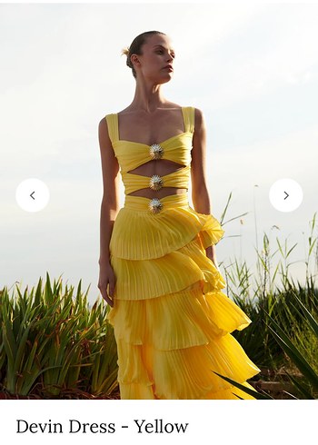 xs Beden Gigiis Devin Dress Sarı Elbise