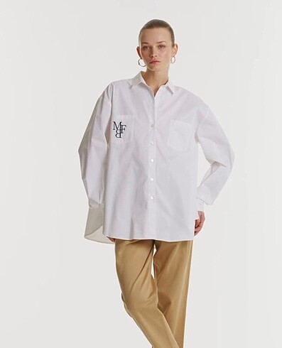 s Beden MYBESTFRİENDS Oversize Gömlek
