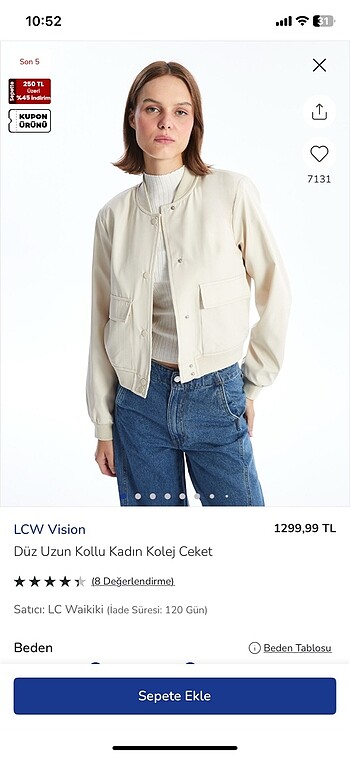 LC Waikiki LCW BOMBER MEVSİMLİK CEKET