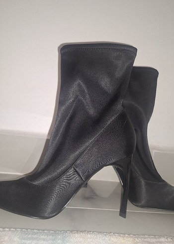 Siyah Stiletto Topuklu Kadın Bot - Görsel 5