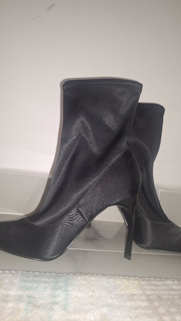 Siyah Stiletto Topuklu Kadın Bot - Görsel 5