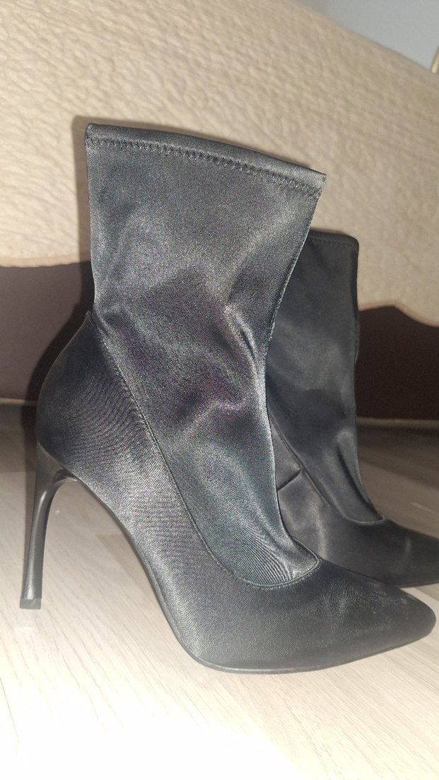 Siyah Stiletto Topuklu Kadın Bot - Görsel 3