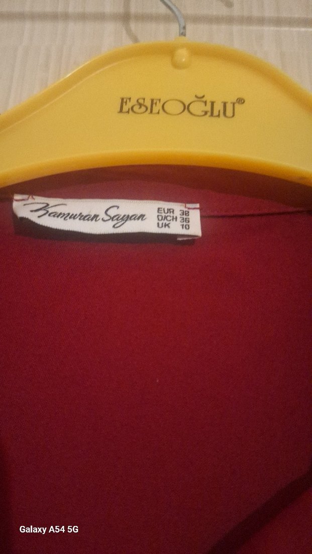 Bordo Uzun Kollu Bohem Kadın Elbise - Görsel 3