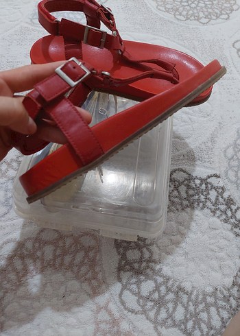 36 Beden kırmızı Renk Kırmızı parmak arası Kadın Sandalet