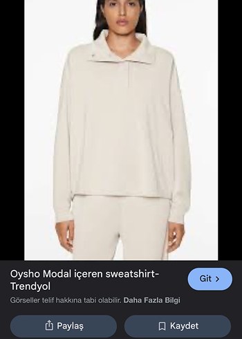 Bej Kadın Sweatshirt Uzun Kollu Salaş