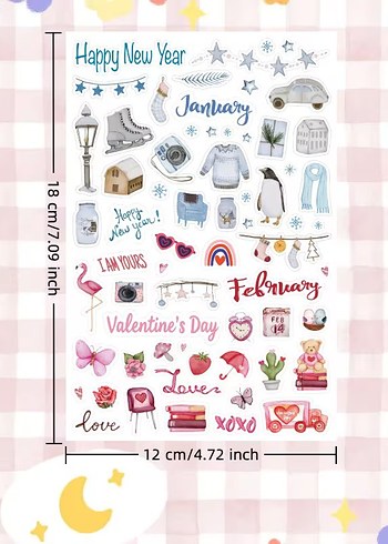 12 Ay Sticker Seti - Görsel 4