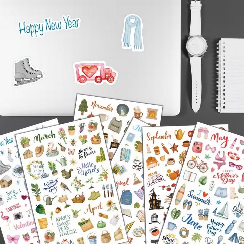 12 Ay Sticker Seti - Görsel 3