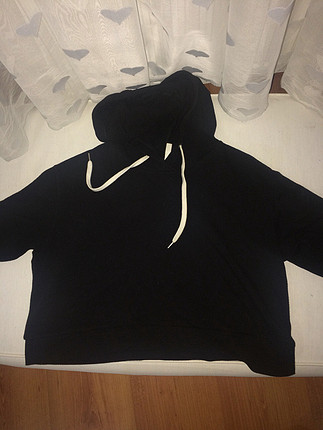 H&M H&M kapşonlu siyah sweatshirt