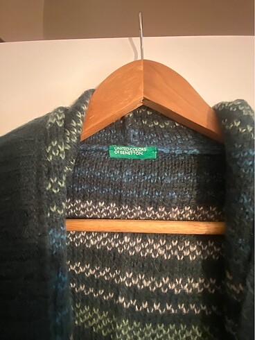 Benetton Benetton kapüşonlu kuşaklı hırka