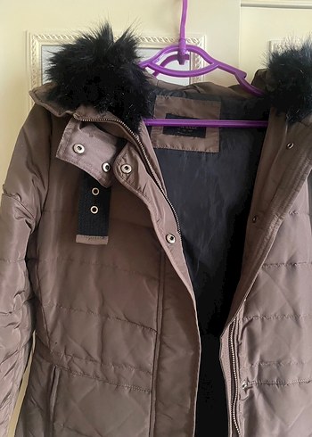 Kahverengi Kürklü Kadın Kış Montu - Görsel 2