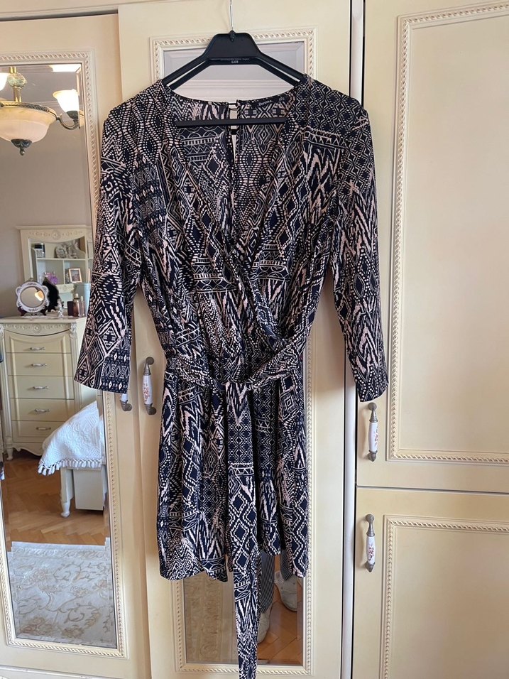 Bohem Tarz Midi Desenli Kadın tulum - Görsel 4