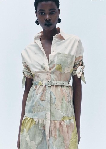 Bohem Renkli Mini Elbise - Görsel 3