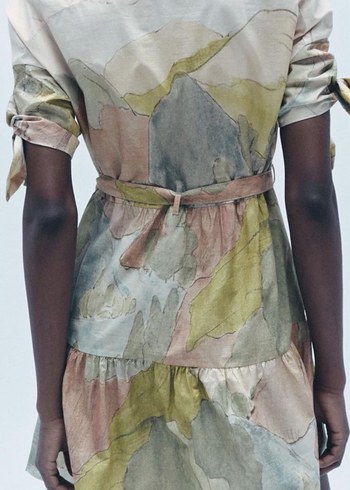 Bohem Renkli Mini Elbise - Görsel 4