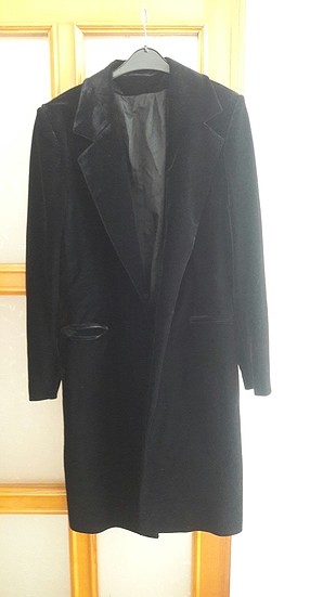 Diğer siyah düz kadife ceket