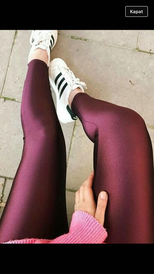 H&M Parlak tayt pantolon