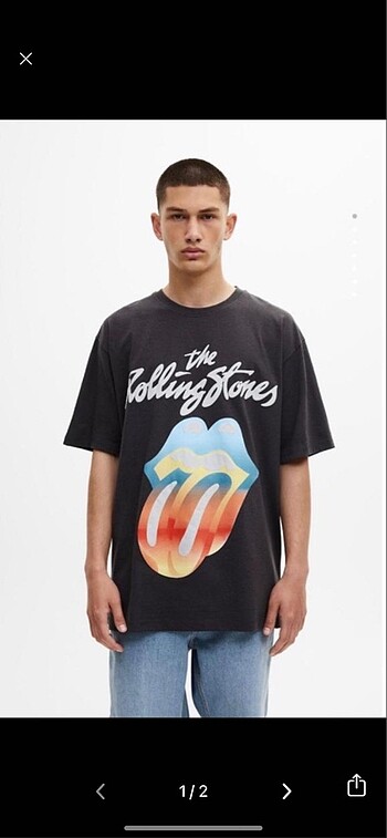 pull&bear rolling stones tshirt