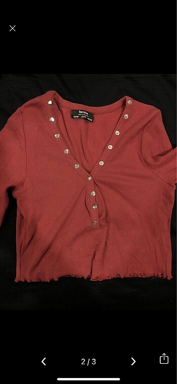 Bershka Bershka şık crop bluz