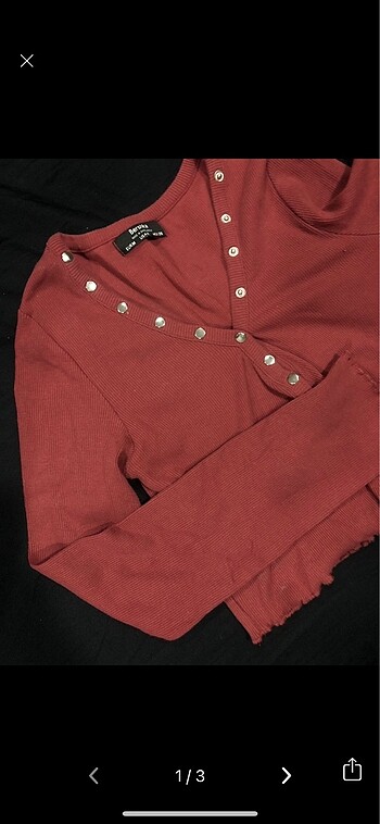 Bershka şık crop bluz
