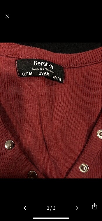 m Beden Bershka şık crop bluz