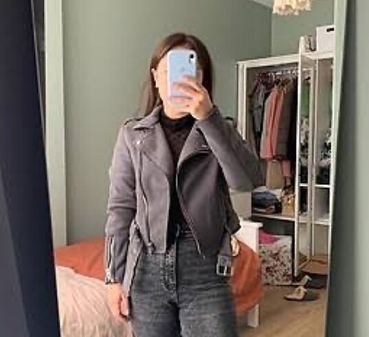 Bershka Bershka süet biker ceket