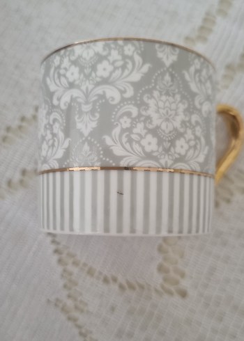 Karaca Gri Beyaz Seramik Kupa - Görsel 2