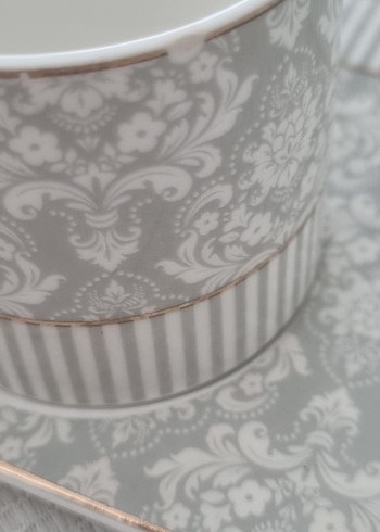 Karaca Gri Beyaz Seramik Kupa - Görsel 5