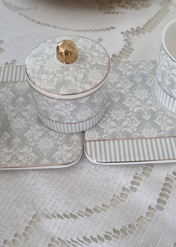 Karaca Gri Beyaz Seramik Kupa - Görsel 4