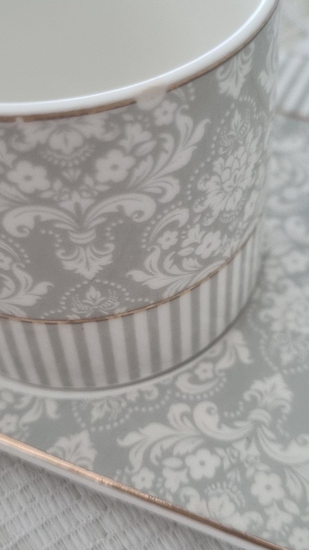 Karaca Gri Beyaz Seramik Kupa - Görsel 5