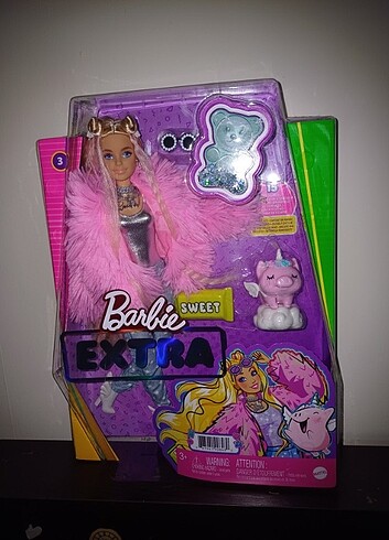 Barbie extra esmer sacli bebek