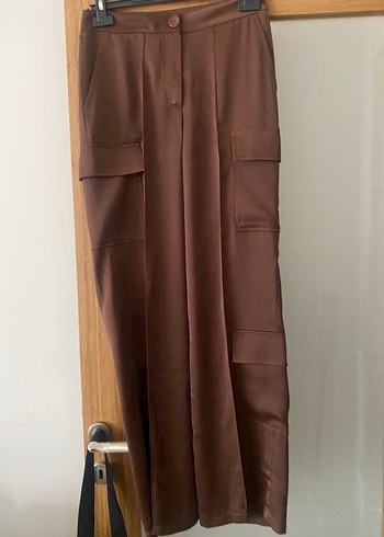 Zara Kahverengi Kadın Uzun Kumaş Pantolon takım