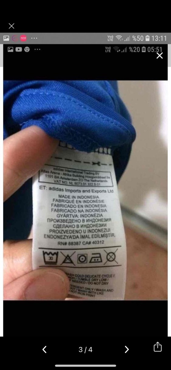 adidas Mavi Kadın Atlet Üst bir kes giyildi - Görsel 5