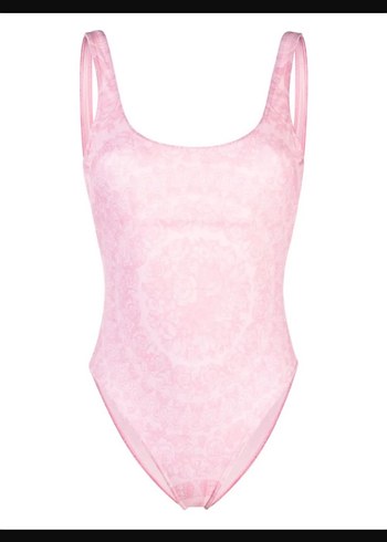 Versace Pembe Çiçekli Strappy Mayo - Görsel 2