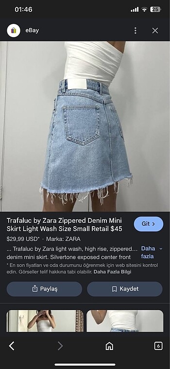 Zara Zara kot etek bir kes giyildi evde