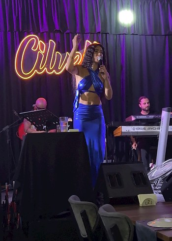 Mavi Drapeli Straplez Uzun Kadın Elbise - Görsel 9