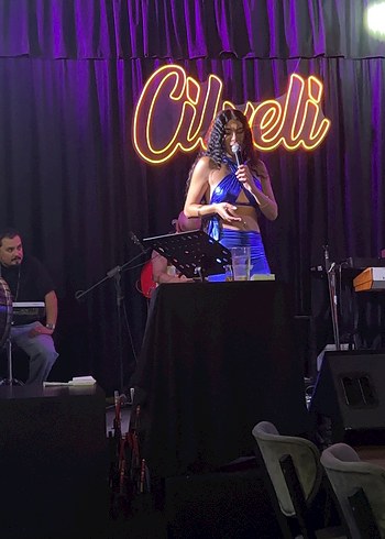 Mavi Drapeli Straplez Uzun Kadın Elbise - Görsel 5