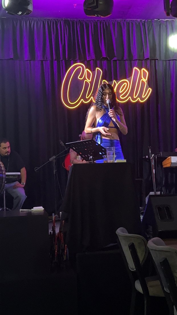 Mavi Drapeli Straplez Uzun Kadın Elbise - Görsel 5