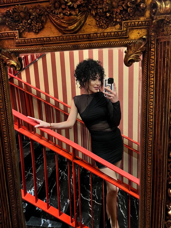 Siyah Tek Kollu Mini Parti Elbisesi - Görsel 4