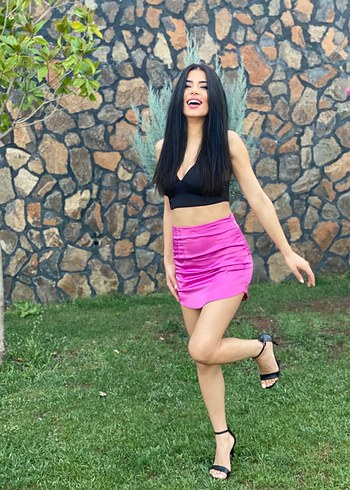 Sokak Stili Pembe Mini Etek - Görsel 2