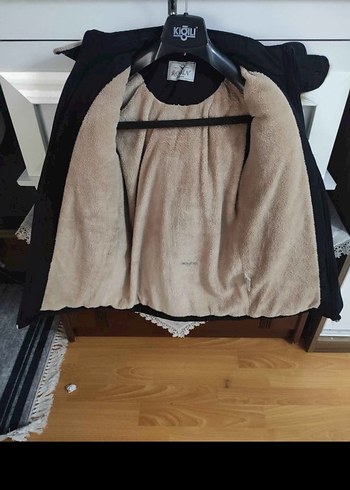 Erkek Çocuk Siyah Kürklü Street Wear Kaban - Görsel 3