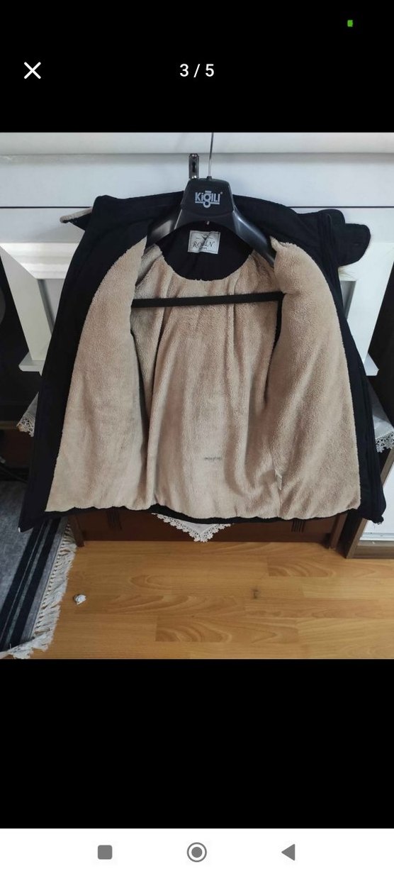 Erkek Çocuk Siyah Kürklü Street Wear Kaban - Görsel 3