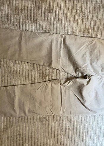 Bej Kadın Keten Kumaş Pantolon - Görsel 2