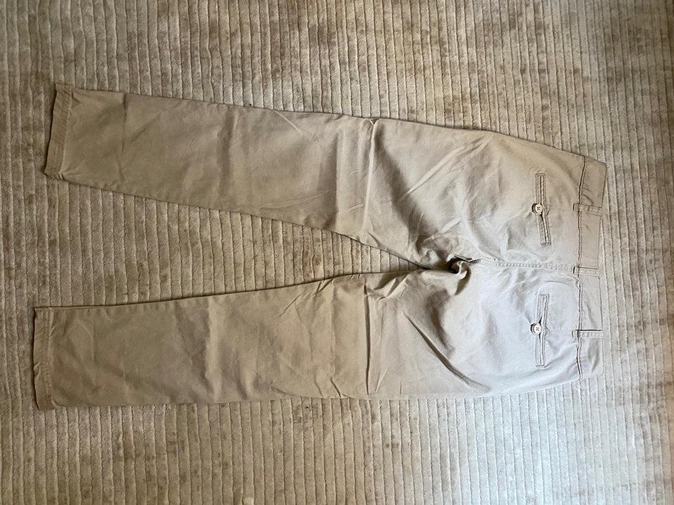 Bej Kadın Keten Kumaş Pantolon - Görsel 2