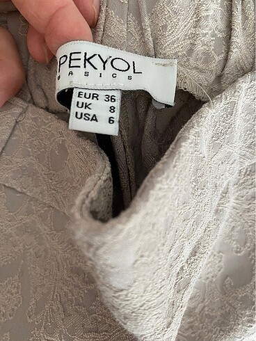 İpekyol kabartma desenli pantolon