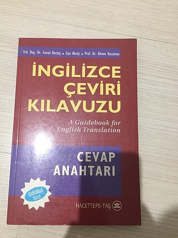 İngilizce çeviri klavuzu kitabı