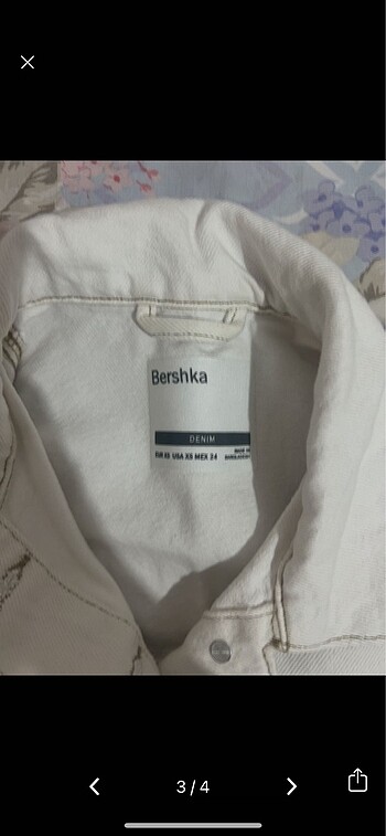 xs Beden Bershka denim crop ceket