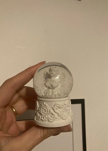Beyaz Melek Figürlü Kar Küresi - Görsel 3