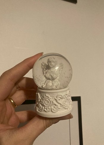 Beyaz Melek Figürlü Kar Küresi - Görsel 2