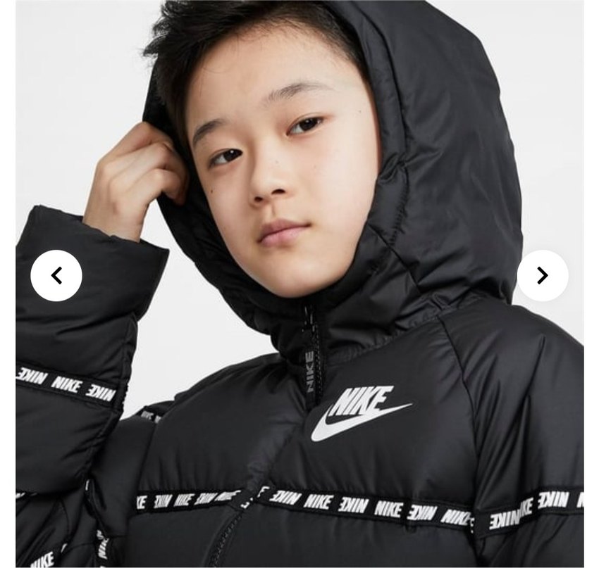 Erkek Çocuk Siyah Şişme Mont nike - Görsel 2