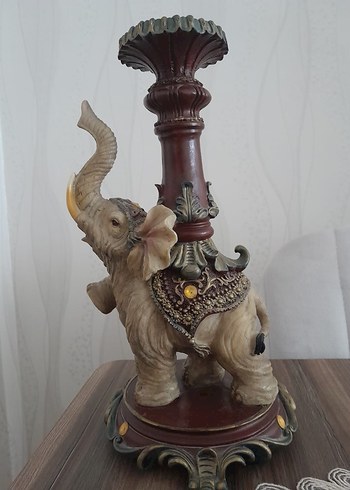 Fil Figürlü Dekoratif Mumluk - Görsel 2